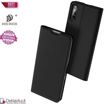 Dux Ducis dirbtinės odos atverčiamas dėklas - juodas (telefonams Sony Xperia L4)